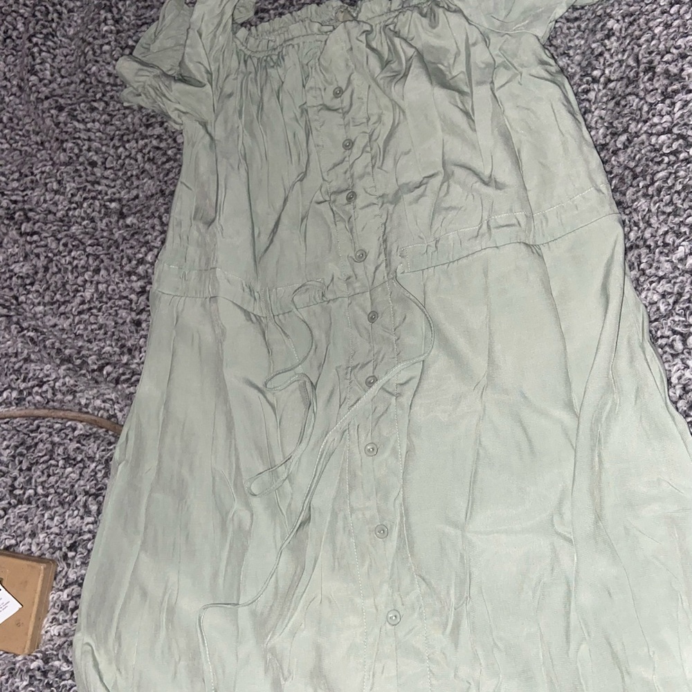 Sage green hi-low dress